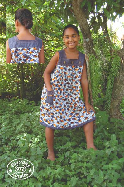 Gaule fillette Batik orange